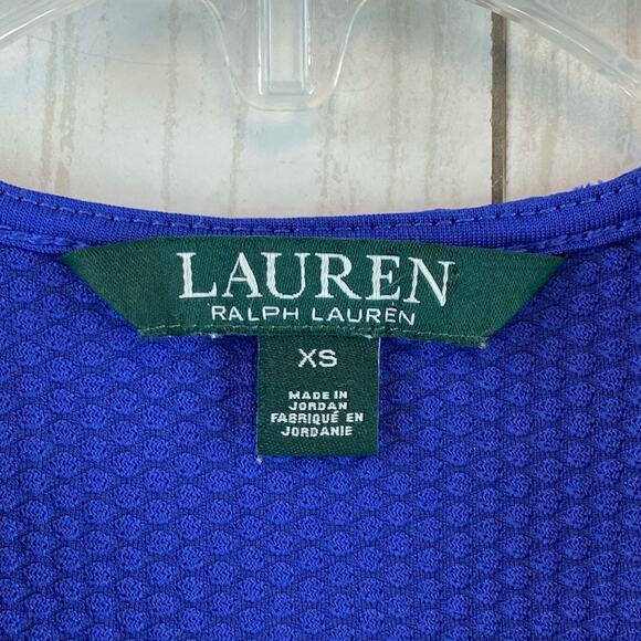 Lauren Ralph Lauren Blue/Black Colorblock 1/2 Zip Mesh Long Sleeve Shirt Size XS - Picture 5 of 11